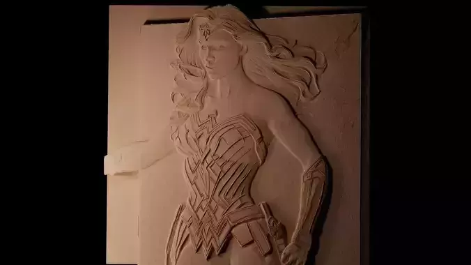 Wonder Woman DC CNC 3d Print High Relief Sand Casting