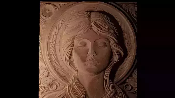 women CNC 3d Print High Relief Sand Casting 3D print model
