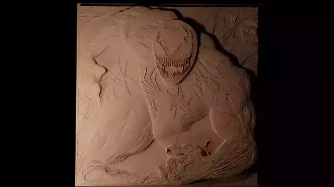 Venom CNC 3d Print High Relief Sand Casting
