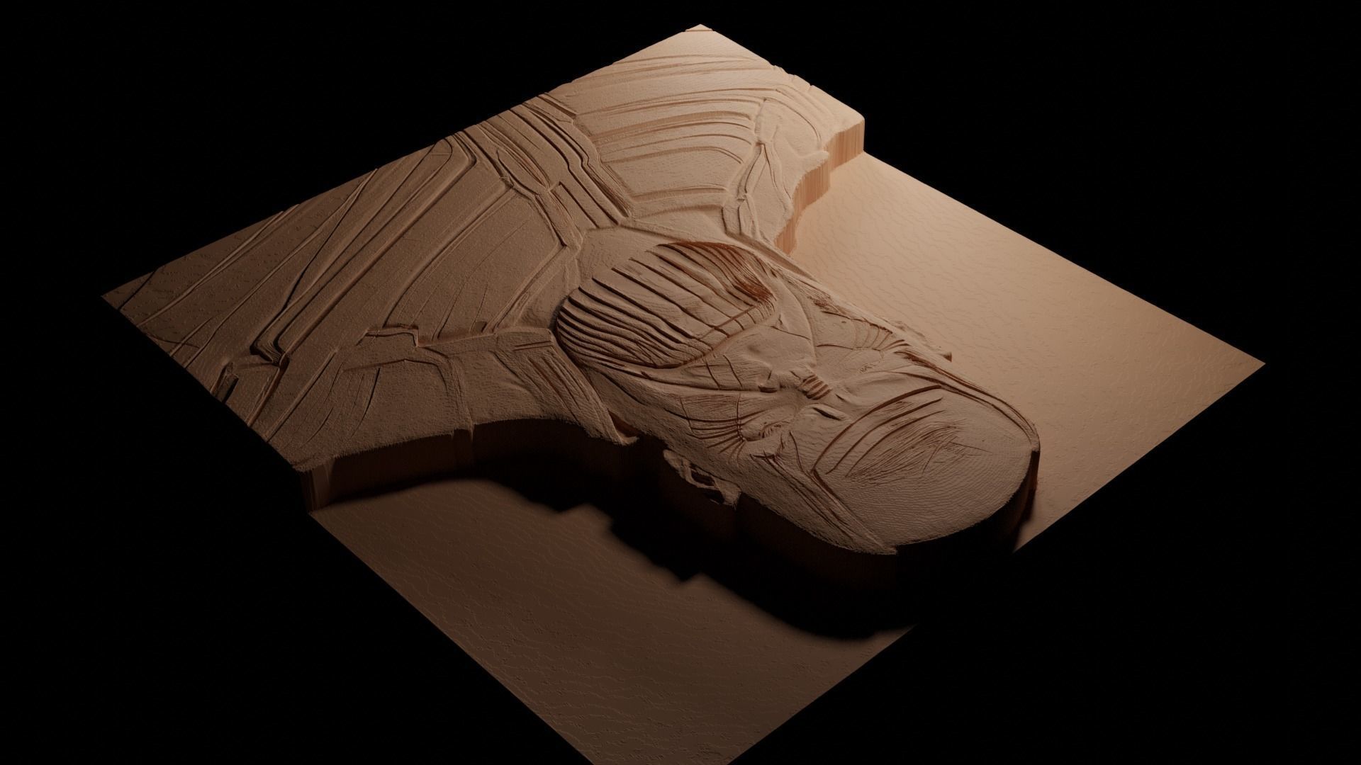 Thanos CNC 3d Print High Relief Sand Casting 3D print model_3