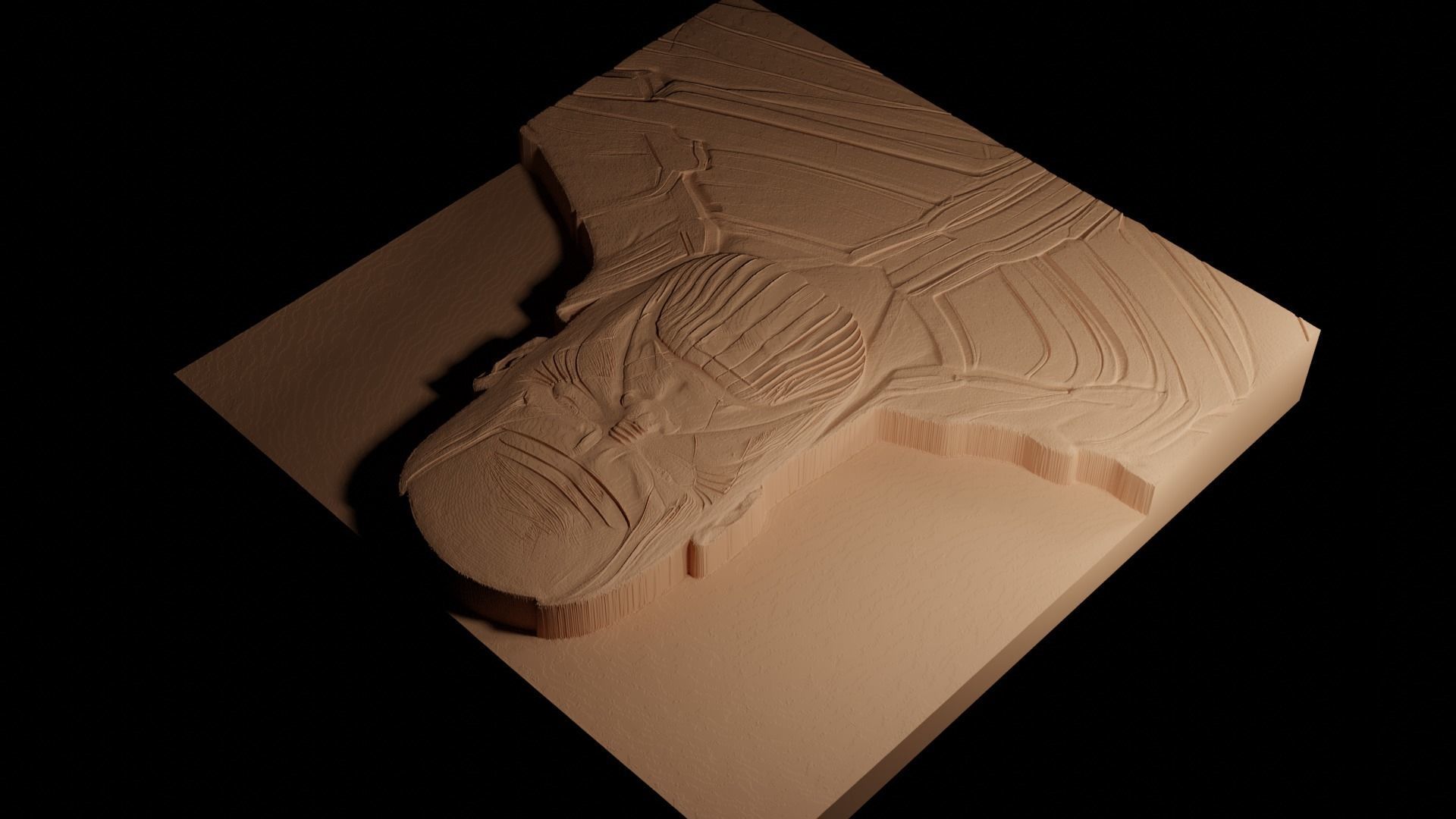 Thanos CNC 3d Print High Relief Sand Casting 3D print model_4