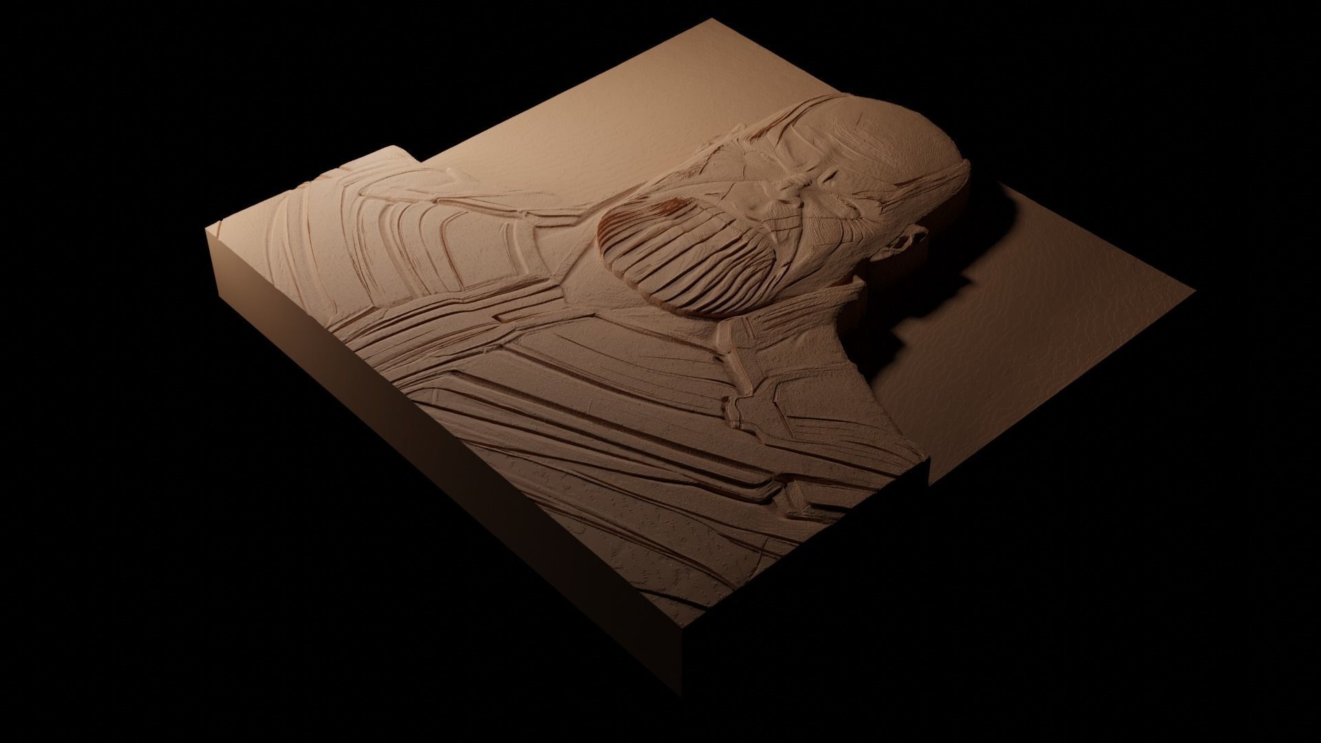 Thanos CNC 3d Print High Relief Sand Casting 3D print model_1