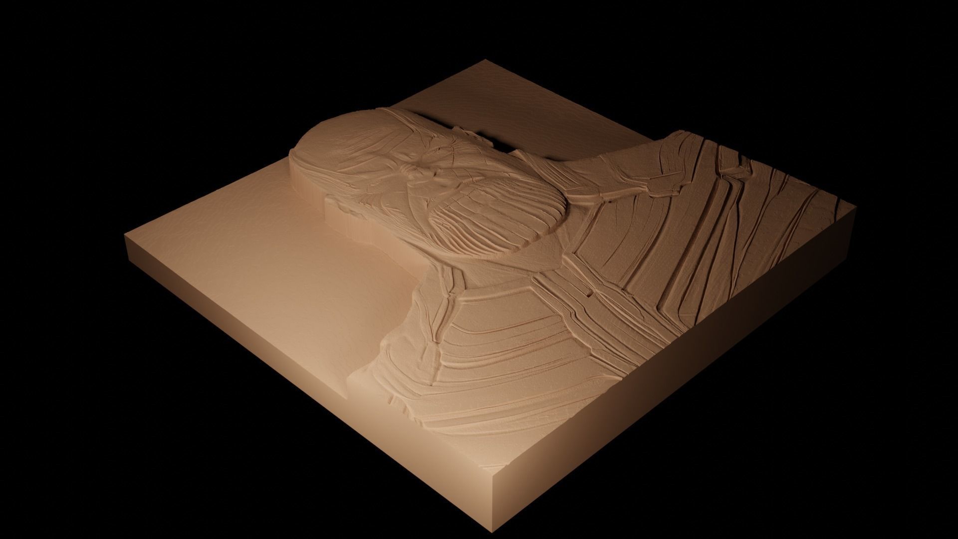 Thanos CNC 3d Print High Relief Sand Casting 3D print model_2