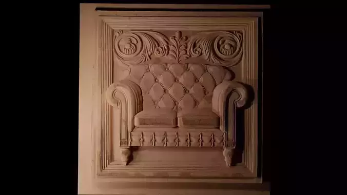 sofa CNC 3d Print High Relief Sand Casting 3D print model