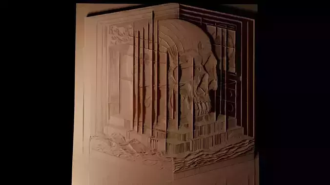 skull CNC 3d Print High Relief Sand Casting