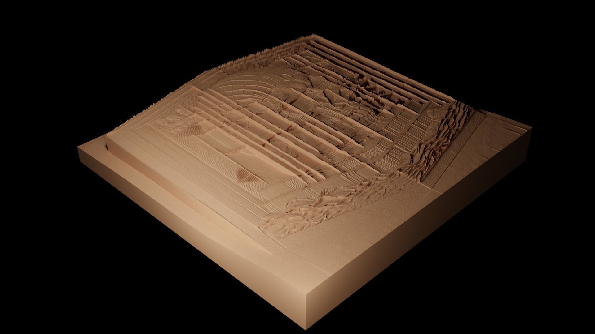 skull CNC 3d Print High Relief Sand Casting 3D print model_2