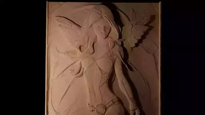 Raven DC Comics CNC 3d Print High Relief Sand Casting