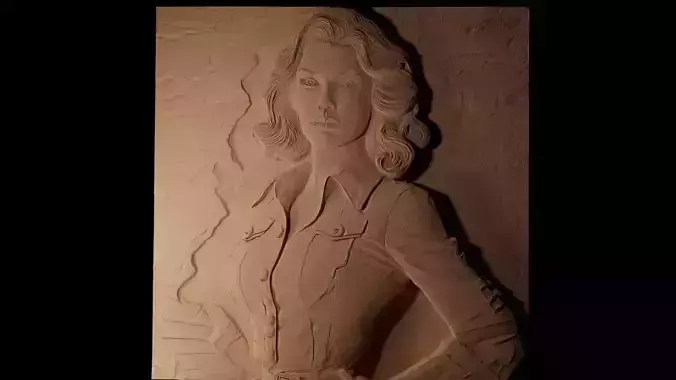 Peggy Carter  CNC 3d Print High Relief Sand Casting