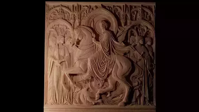 medieval CNC 3d Print High Relief Sand Casting 3D print model