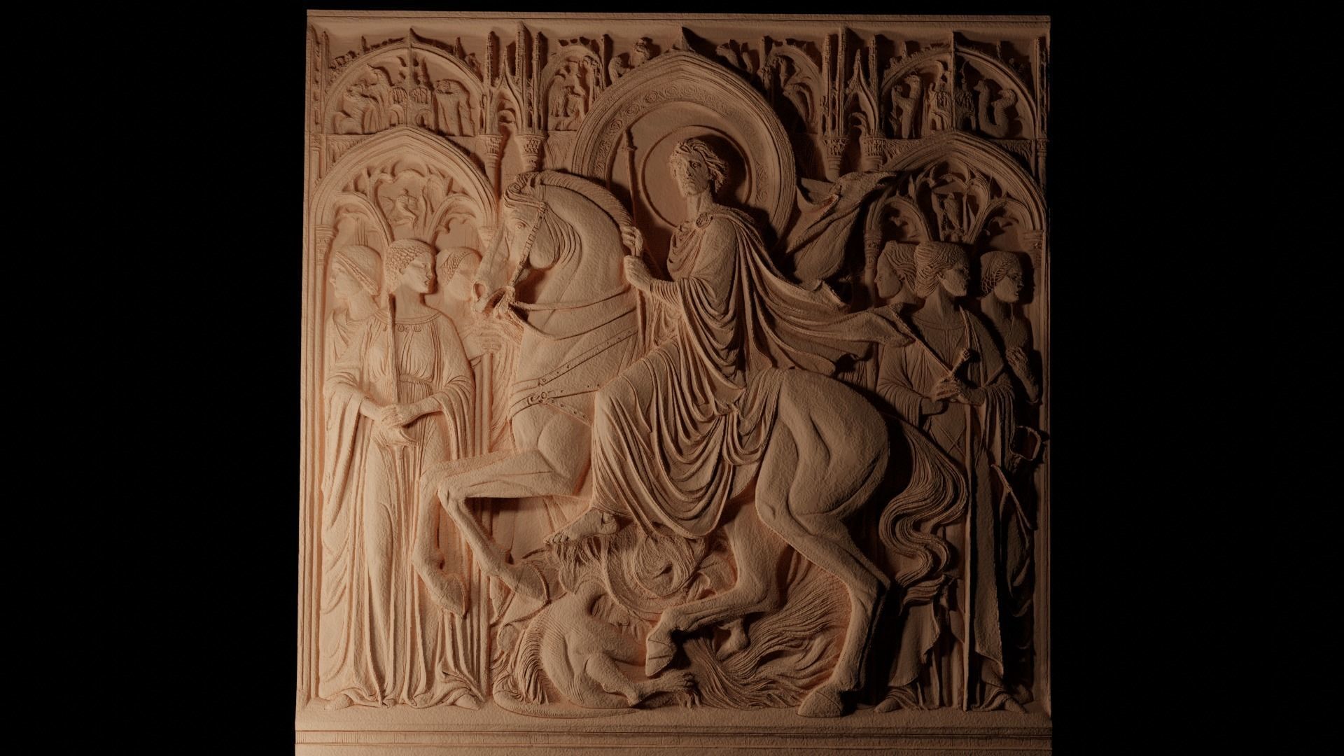 medieval CNC 3d Print High Relief Sand Casting 3D print model_0