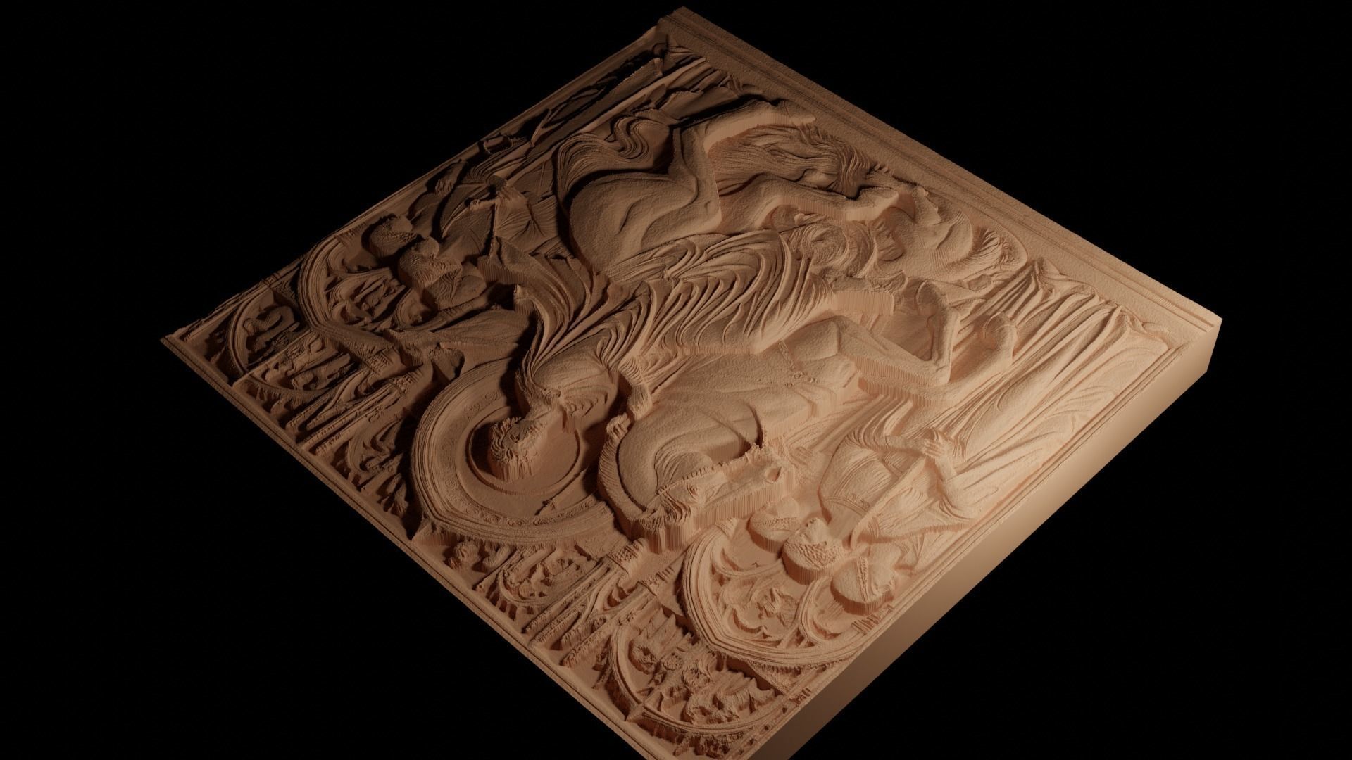 medieval CNC 3d Print High Relief Sand Casting 3D print model_4