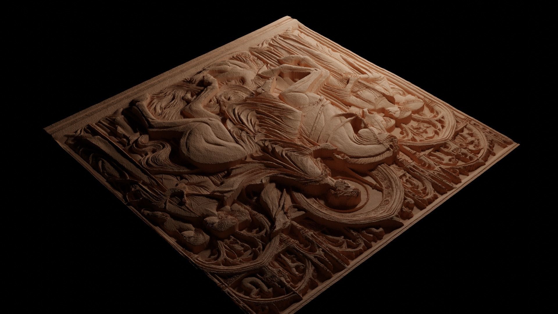 medieval CNC 3d Print High Relief Sand Casting 3D print model_3