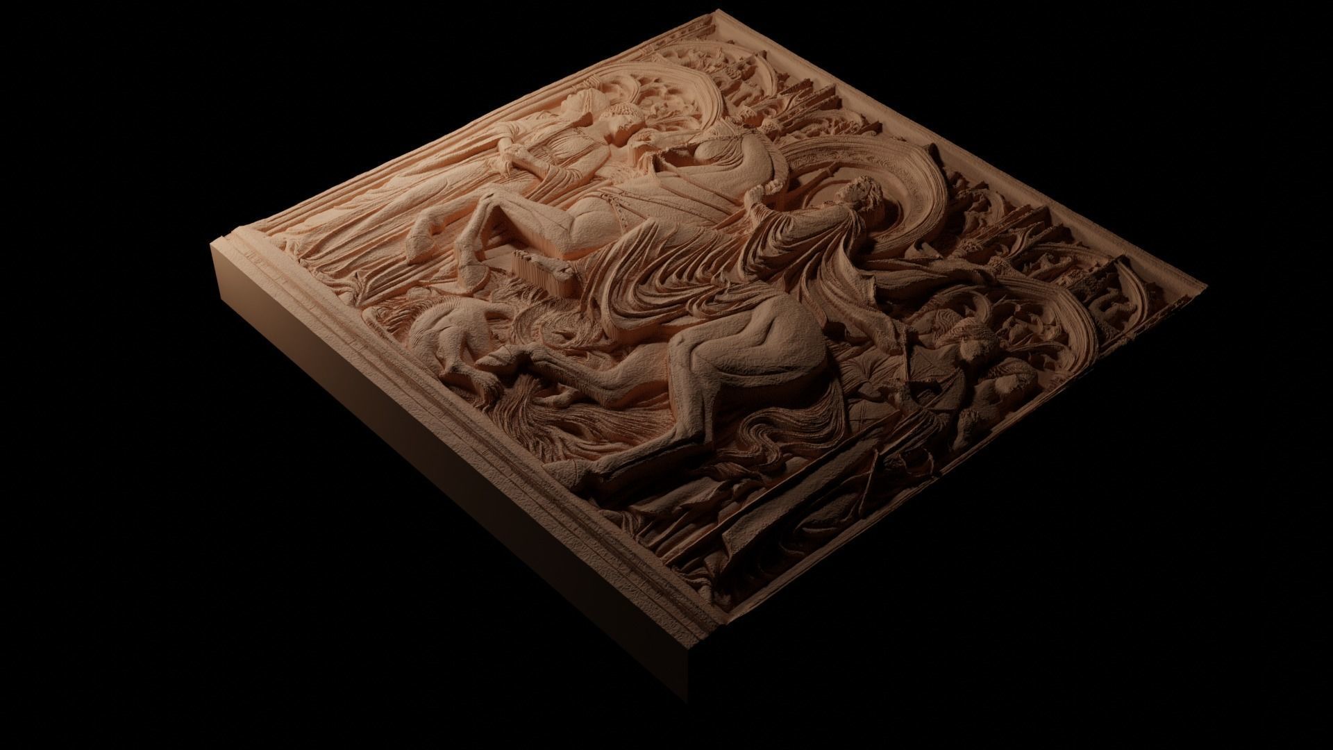 medieval CNC 3d Print High Relief Sand Casting 3D print model_1