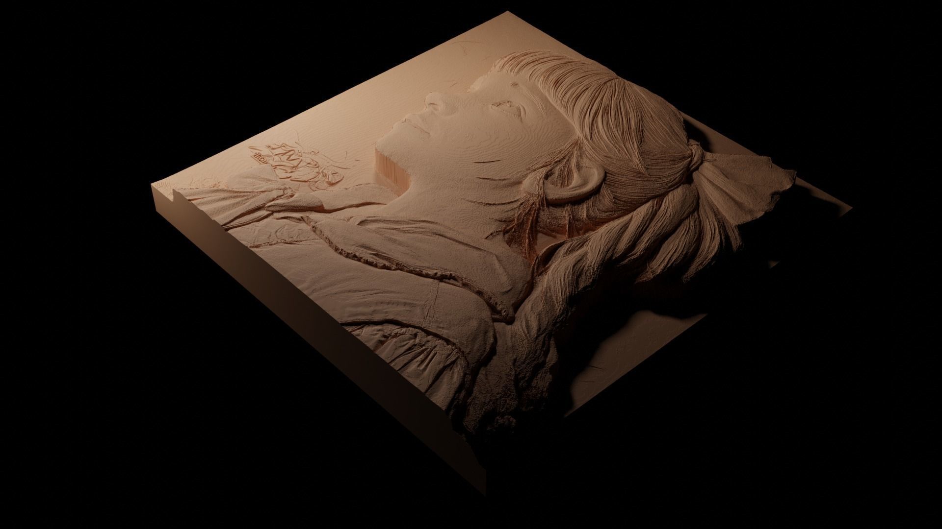 Matilda CNC 3d Print High Relief Sand Casting 3D print model_1