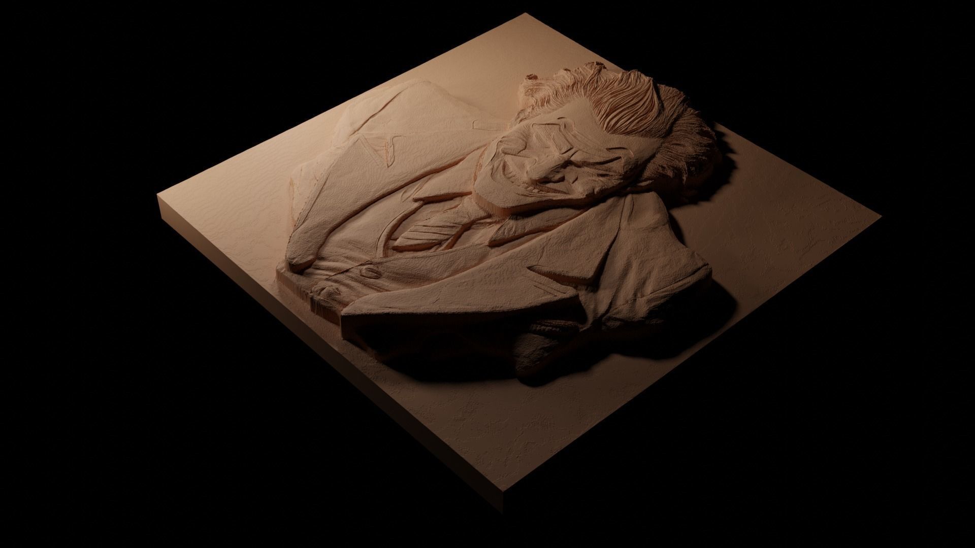 Joker CNC 3d Print High Relief Sand Casting 3D print model_1