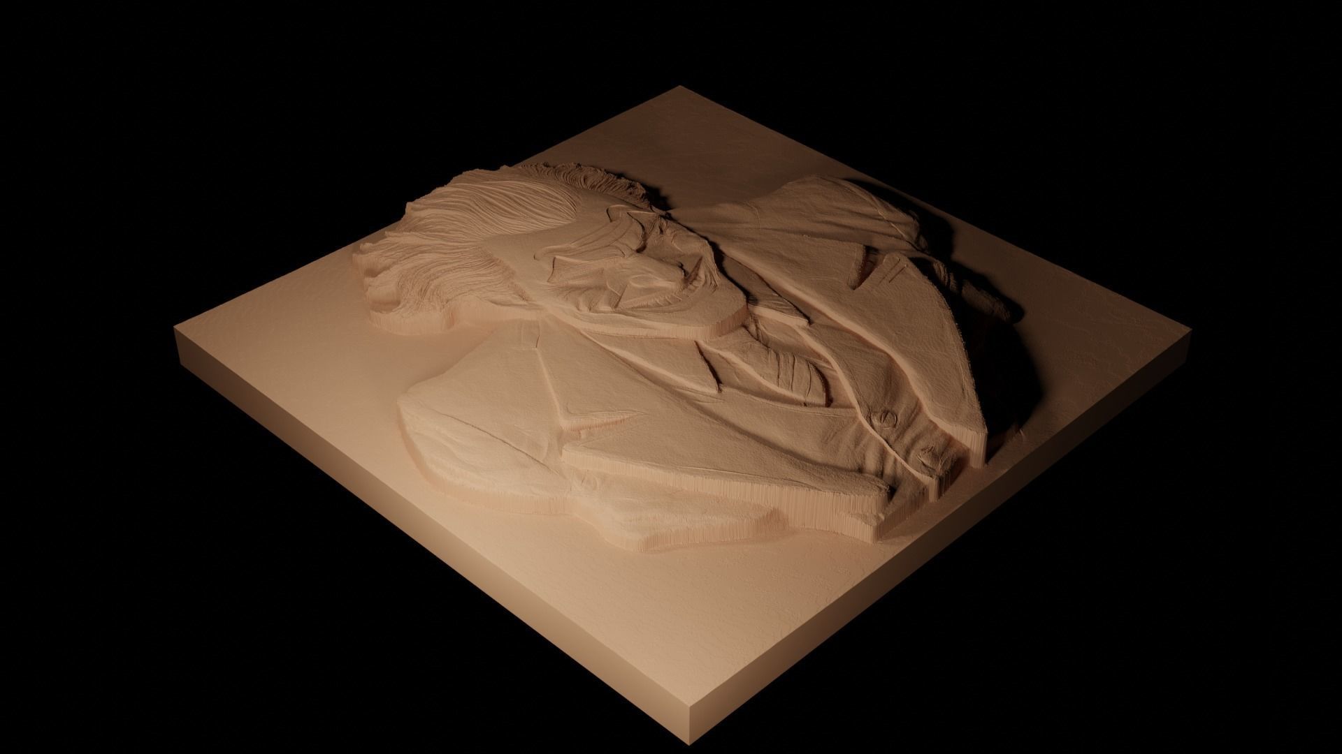 Joker CNC 3d Print High Relief Sand Casting 3D print model_2