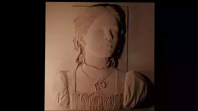 Jo March Little Women CNC 3d Print High Relief Sand Casting