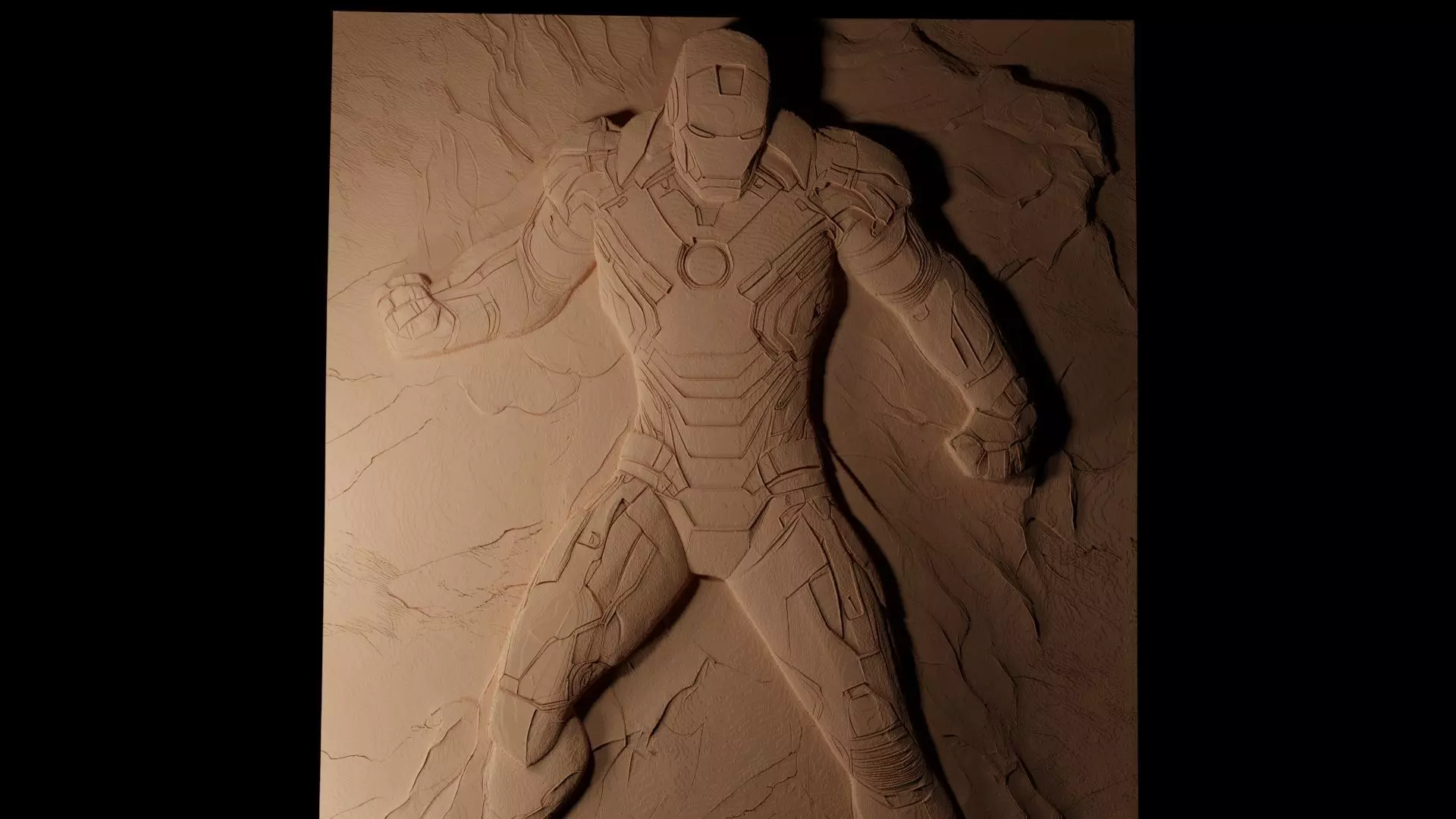 Iron Man CNC 3d Print High Relief Sand Casting 3D print model_0