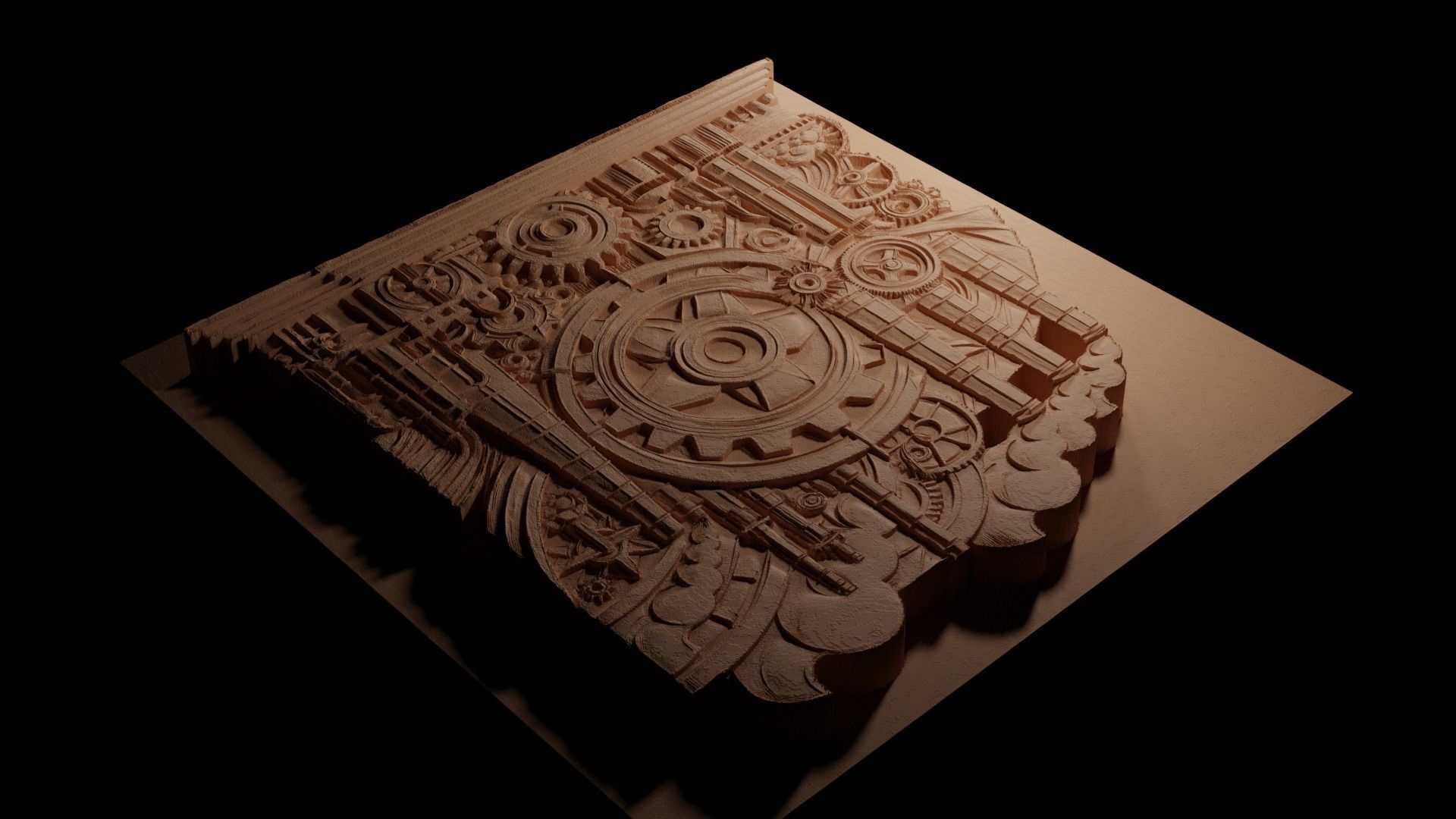 industrial CNC 3d Print High Relief Sand Casting 3D print model_3