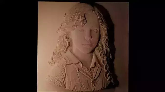 Hermione Harry Potter CNC 3d Print High Relief Sand Casting 3D print model