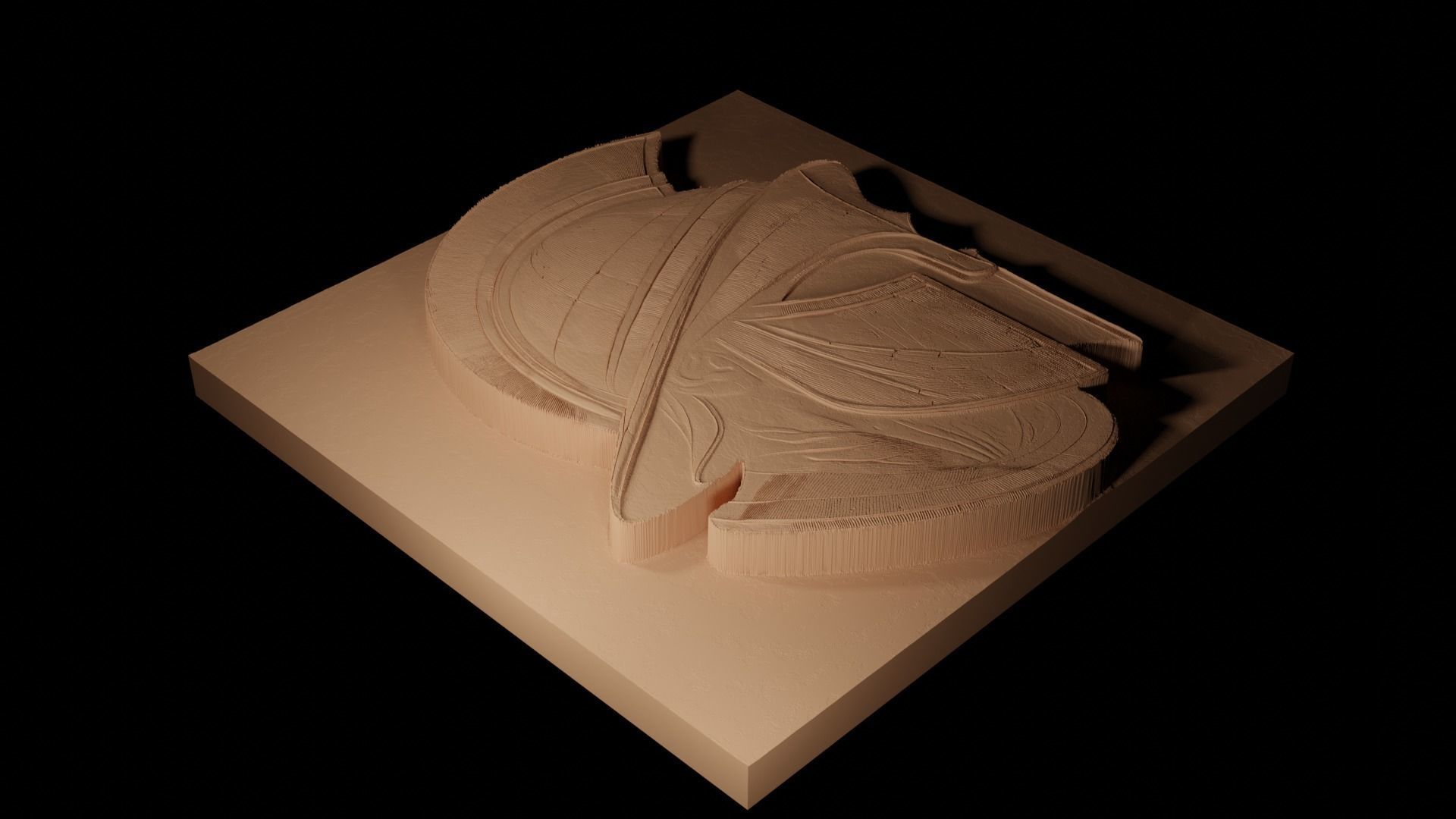 helmet CNC 3d Print High Relief Sand Casting 3D print model_2