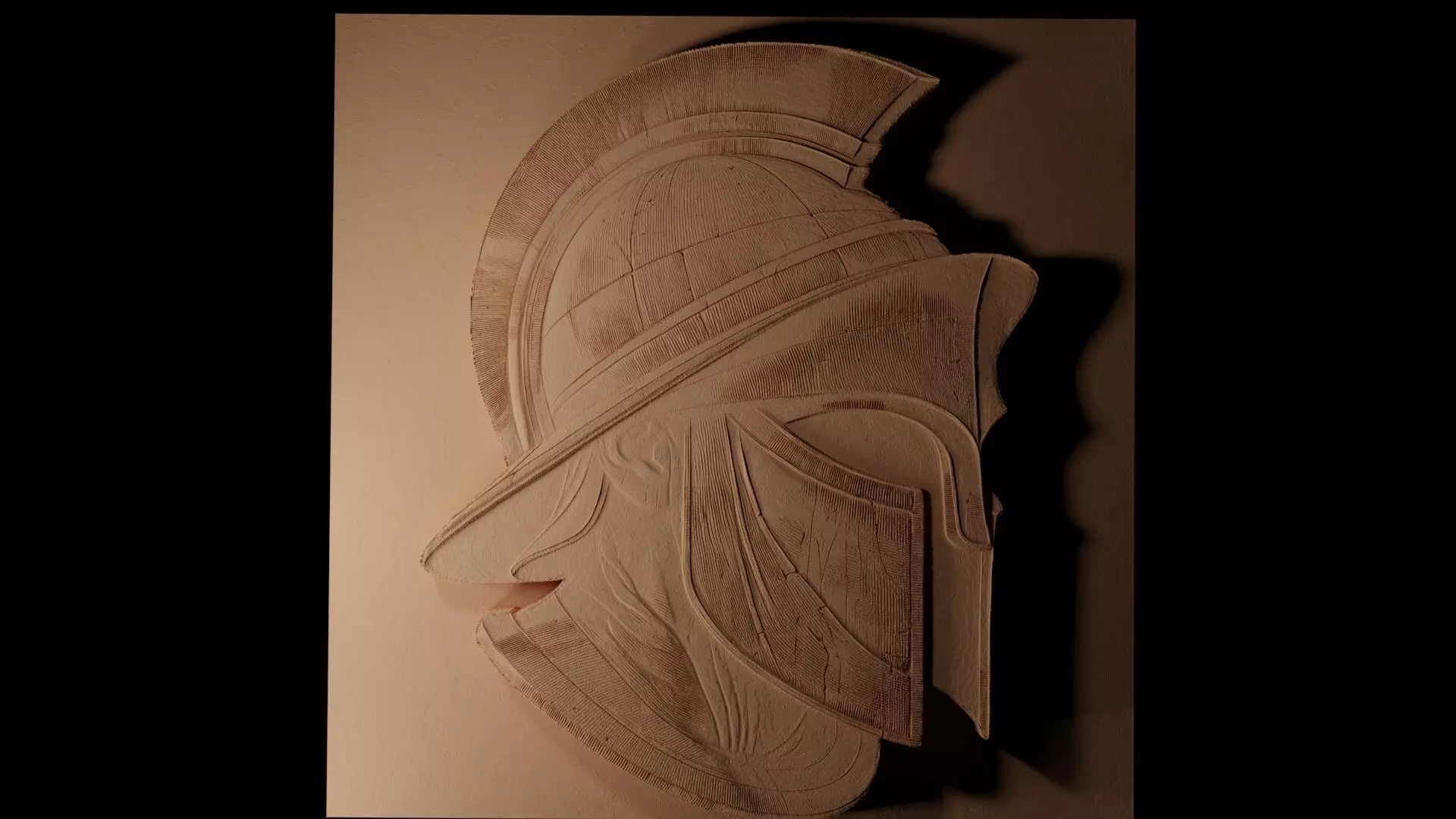 helmet CNC 3d Print High Relief Sand Casting 3D print model_0