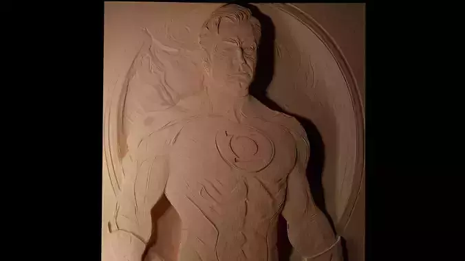 Green Lantern CNC 3d Print High Relief Sand Casting