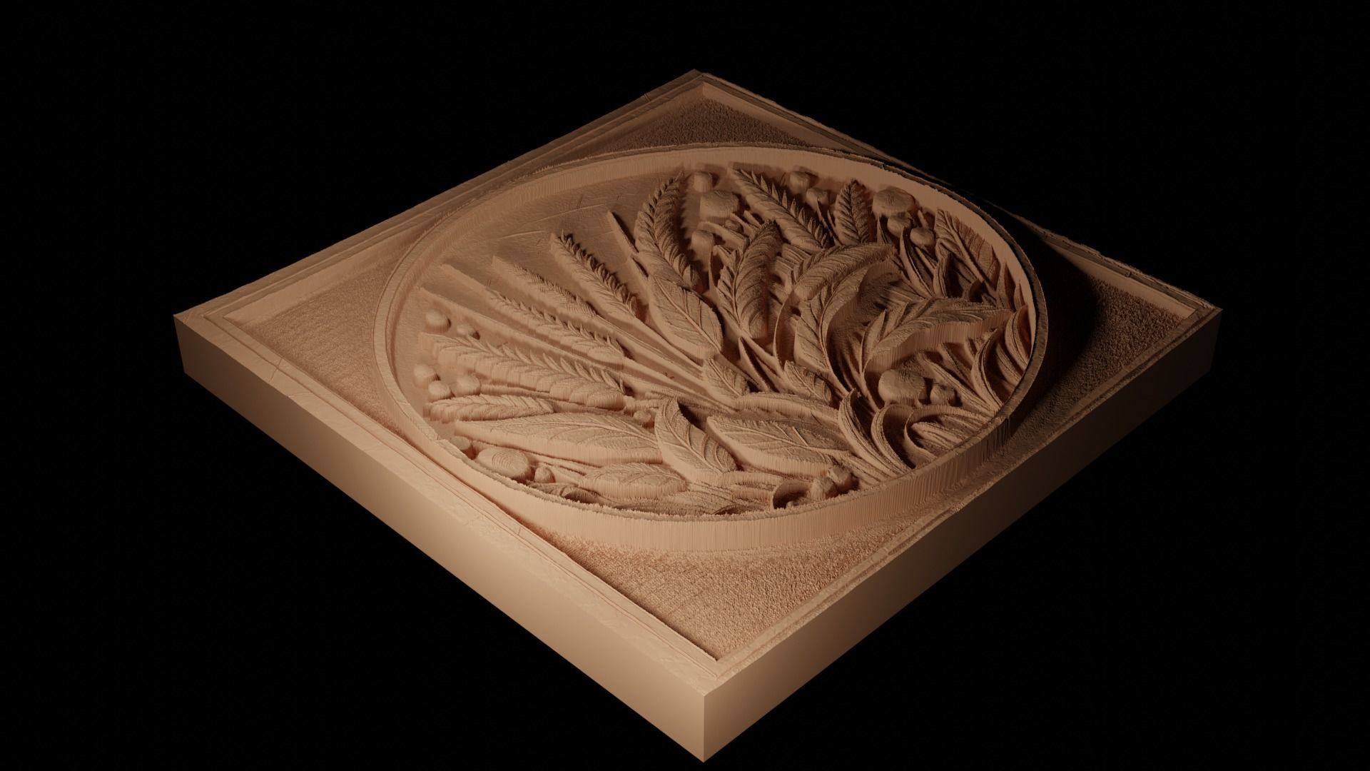 grass CNC 3d Print High Relief Sand Casting 3D print model_2
