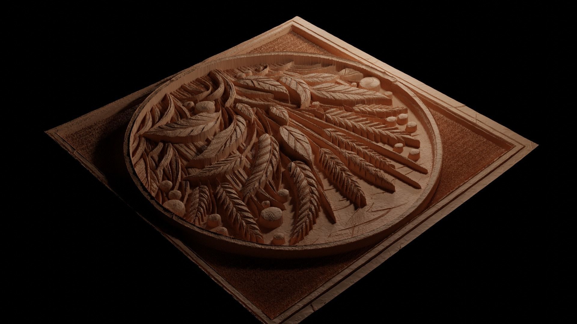 grass CNC 3d Print High Relief Sand Casting 3D print model_3