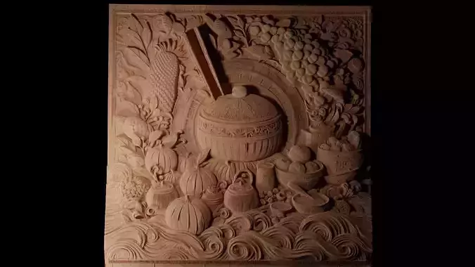 food CNC 3d Print High Relief Sand Casting 3D print model