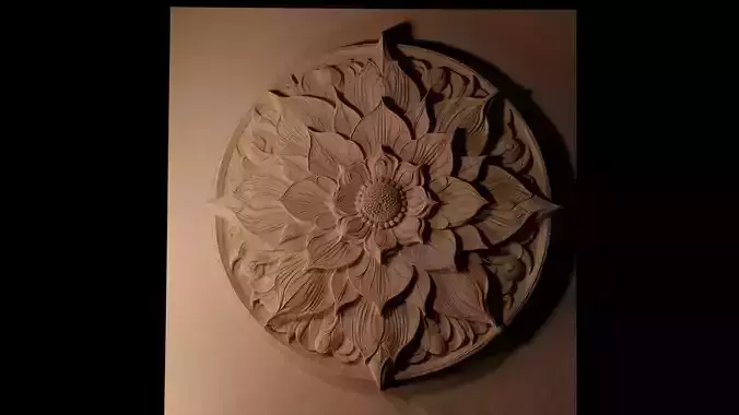 flower CNC 3d Print High Relief Sand Casting