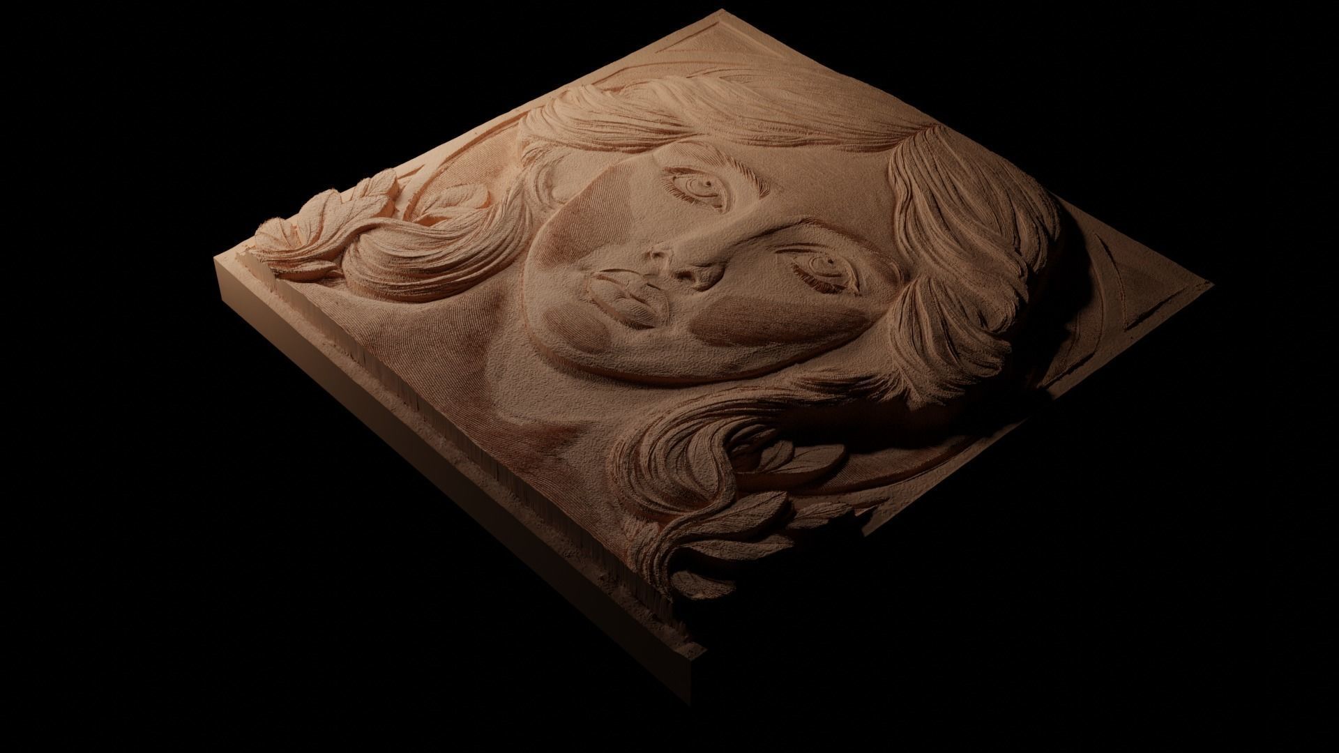 female CNC 3d Print High Relief Sand Casting 3D print model_1