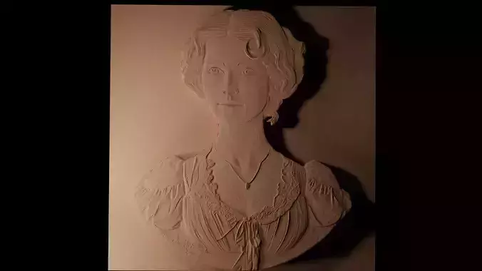 Elizabeth Bennet CNC 3d Print High Relief Sand Casting