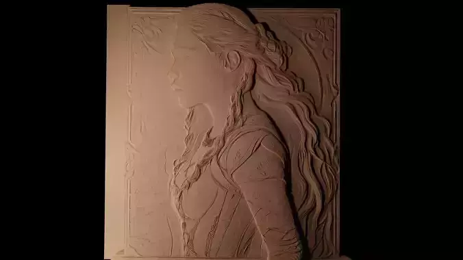 Daenerys Targaryen GOT CNC 3d Print High Relief Sand Casting