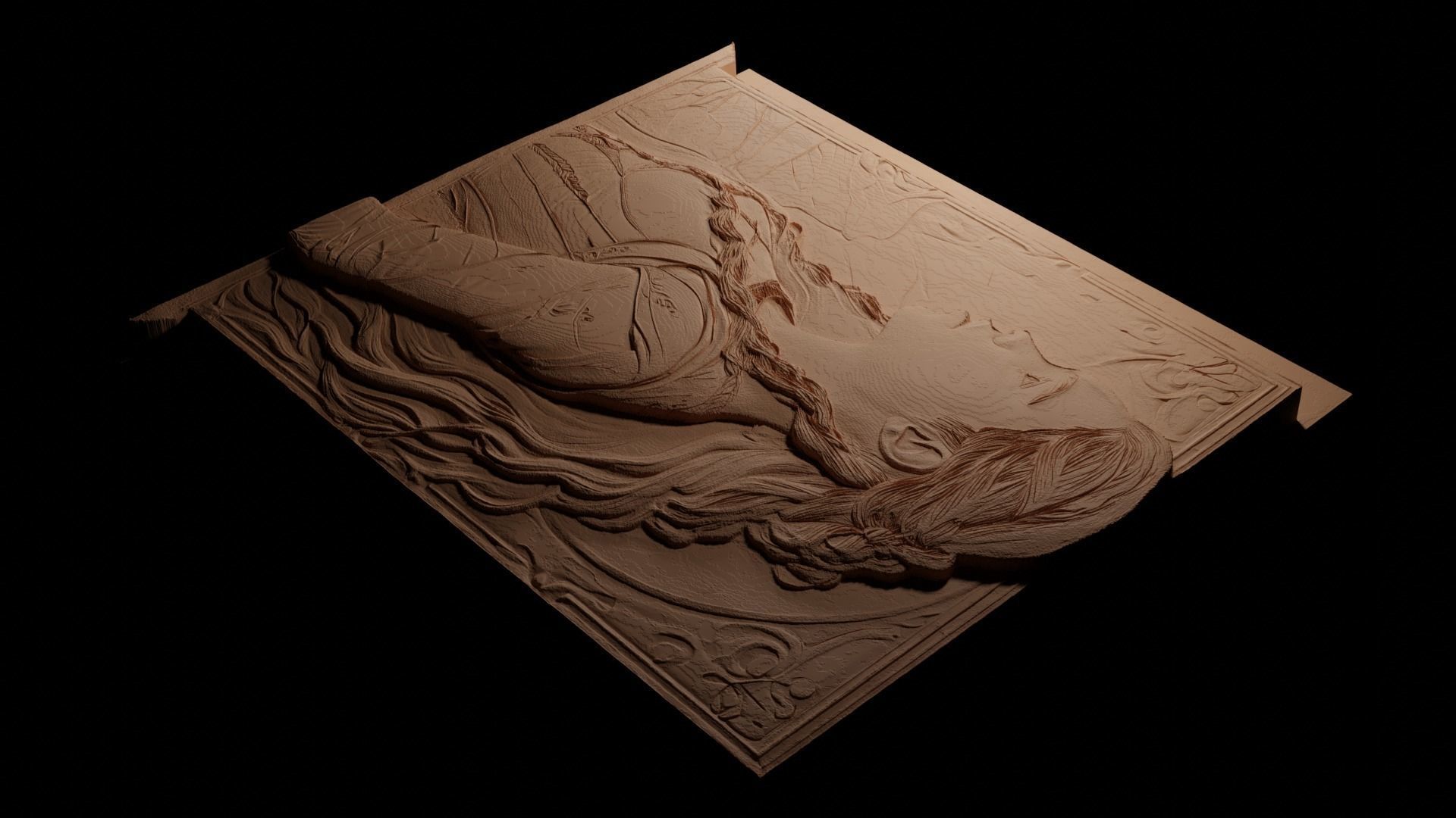 Daenerys Targaryen GOT CNC 3d Print High Relief Sand Casting 3D print model_3