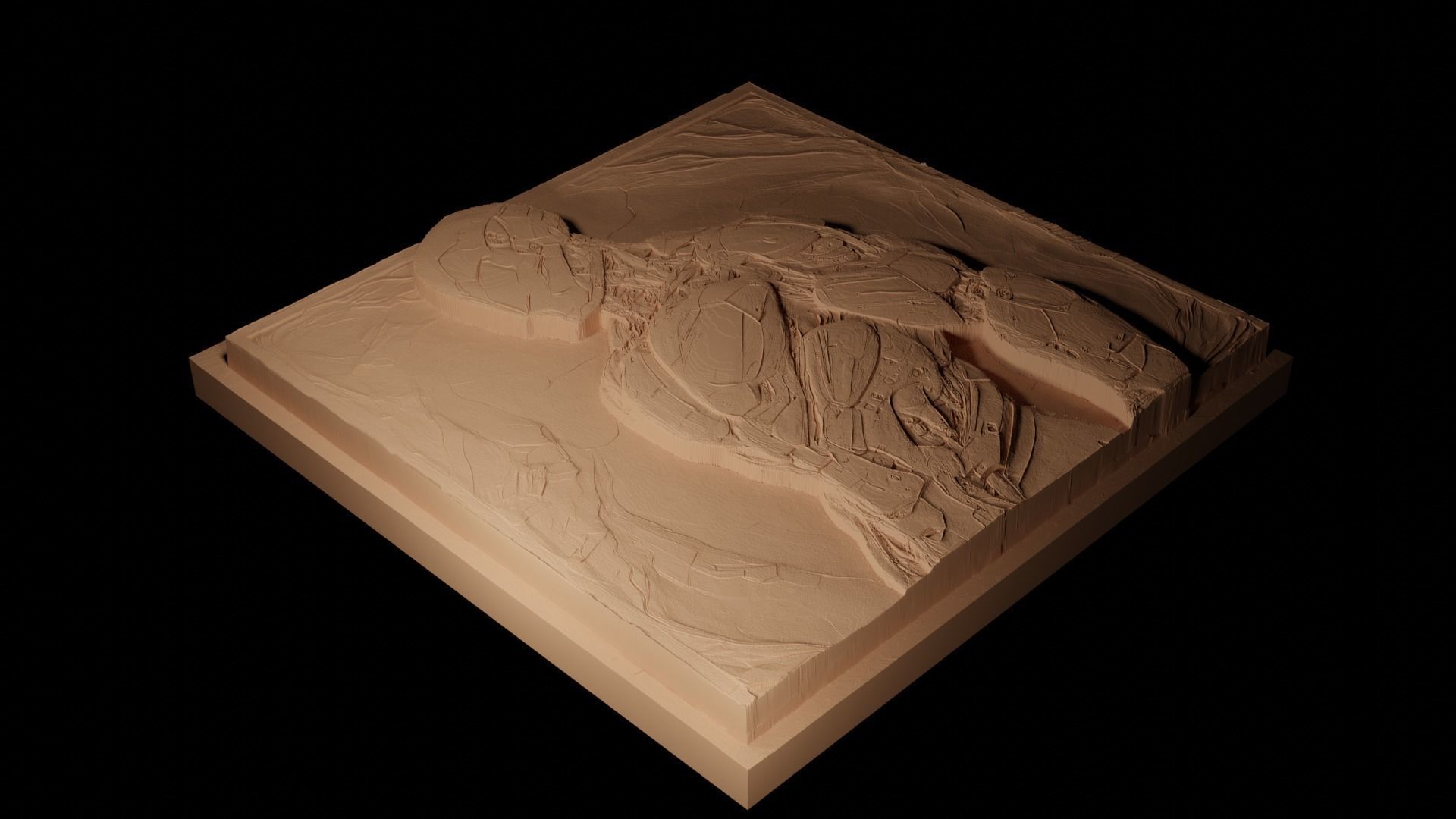 Cyborg CNC 3d Print High Relief Sand Casting 3D print model_2