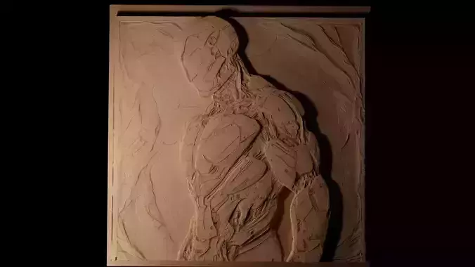 Cyborg CNC 3d Print High Relief Sand Casting 3D print model
