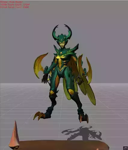 KARRIE Bladed Mantis Low-poly 3D model