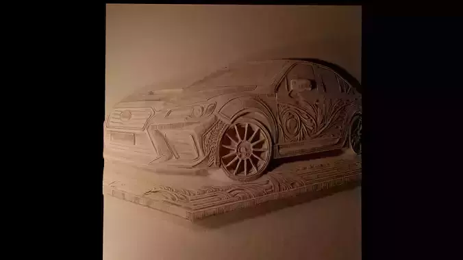 car CNC 3d Print High Relief Sand Casting 3D print model