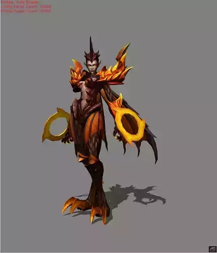 KARRIE Dragon Queen Low-poly 3D model