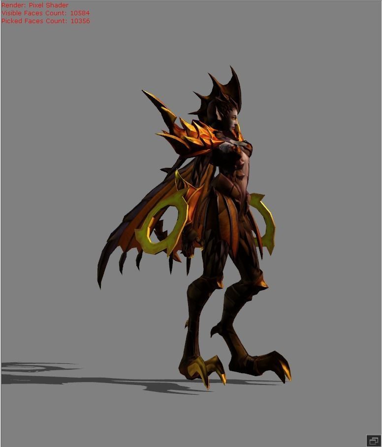 KARRIE Dragon Queen Low-poly 3D model_1