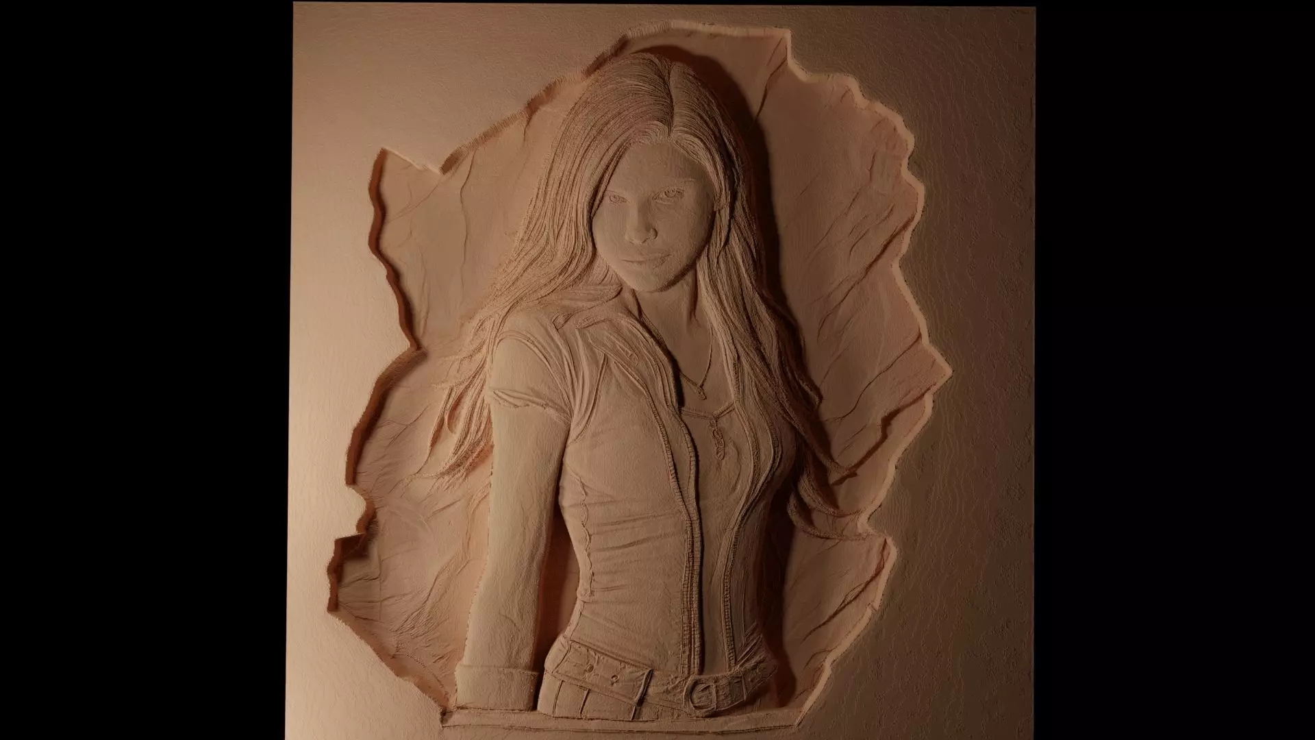 Buffy Summers CNC 3d Print High Relief Sand Casting 3D print model_0