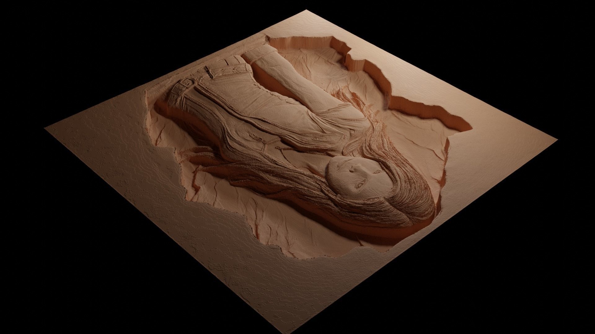 Buffy Summers CNC 3d Print High Relief Sand Casting 3D print model_3