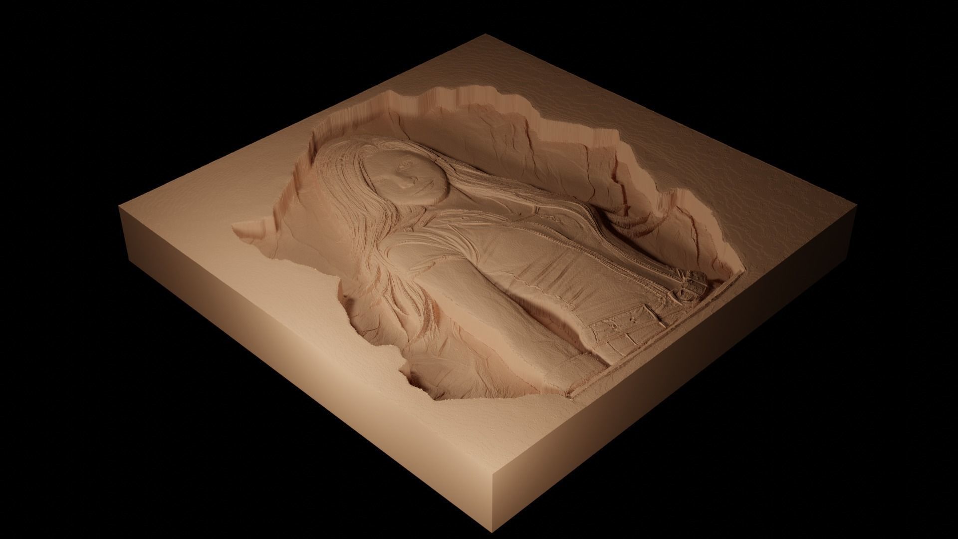 Buffy Summers CNC 3d Print High Relief Sand Casting 3D print model_2