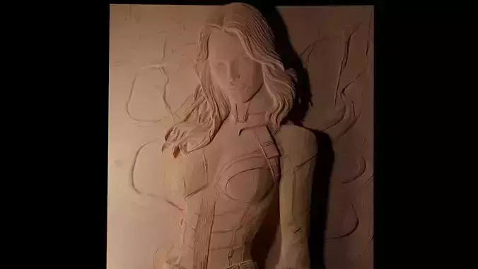 Black Widow CNC 3d Print High Relief Sand Casting