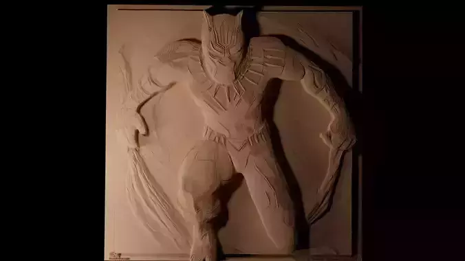 Black Panther CNC 3d Print High Relief Sand Casting