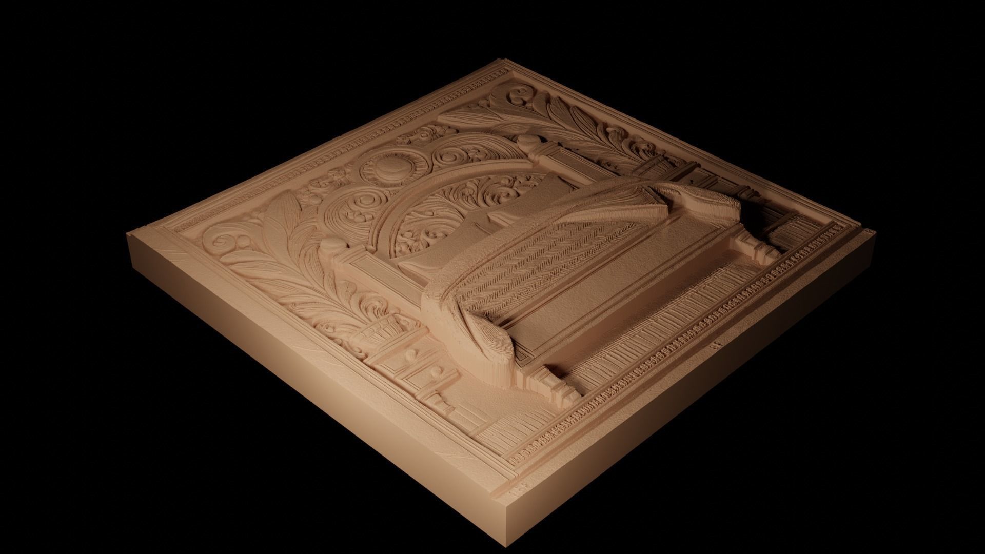 bed CNC 3d Print High Relief Sand Casting 3D print model_2