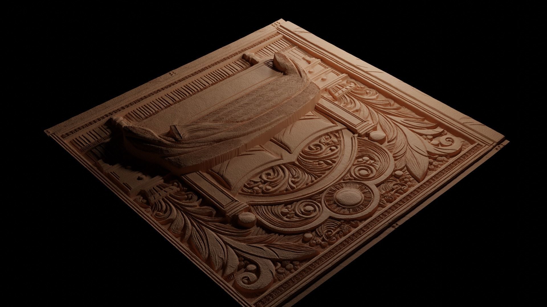 bed CNC 3d Print High Relief Sand Casting 3D print model_3