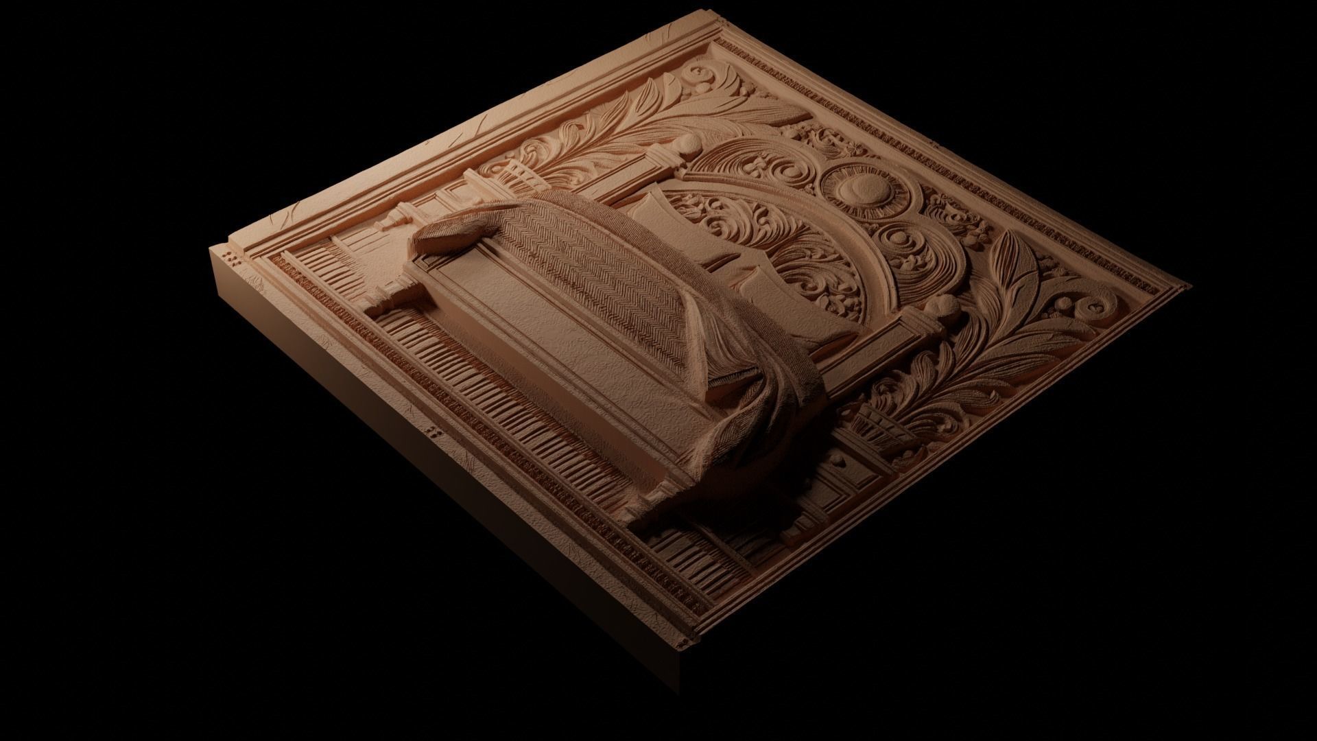 bed CNC 3d Print High Relief Sand Casting 3D print model_1