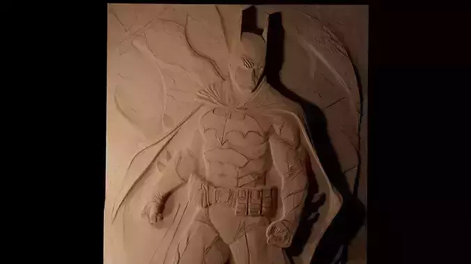 Batman CNC 3d Print High Relief Sand Casting